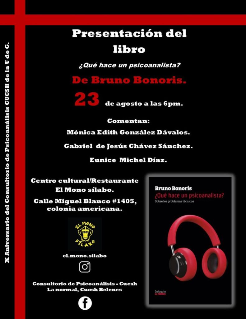 libro qué hace un psicoanalista bruno bonoris