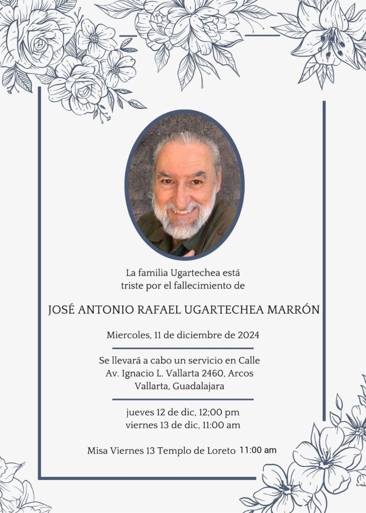 esquela funebre josé antonio ugartechea