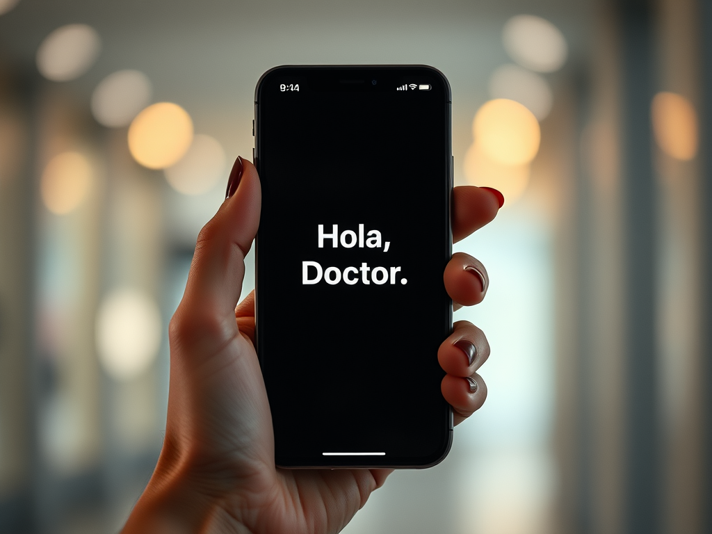 mensaje de texto médico de cabecera