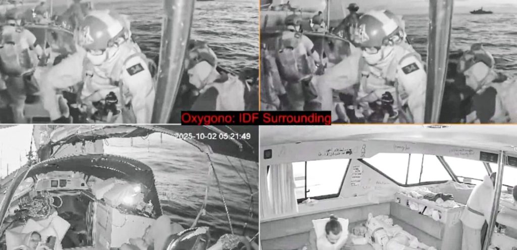 israel secuestra activistas de la global sumud flotilla