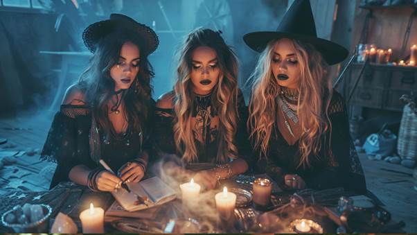 aquelarre contemporáneo de brujas símbolo de empoderamiento y libertad