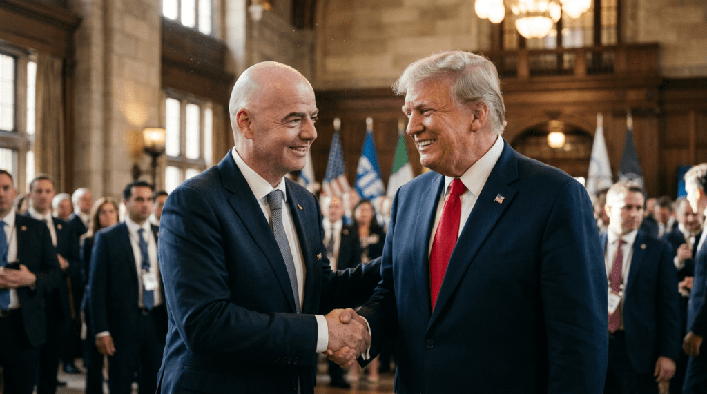 infantino y donald trump amigos cómplices